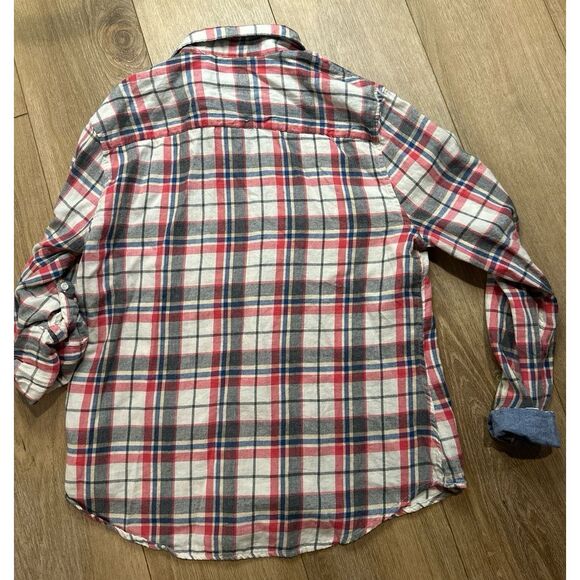 Jachs Girlfriend Flannel Shirt Roll‎ Tab Sleeve Cotton Colorful Soft XL - Picture 8 of 9